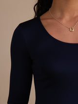 [Donkerblauw] SilkSilky-NL Half Sleeve Dames T-Shirt 004