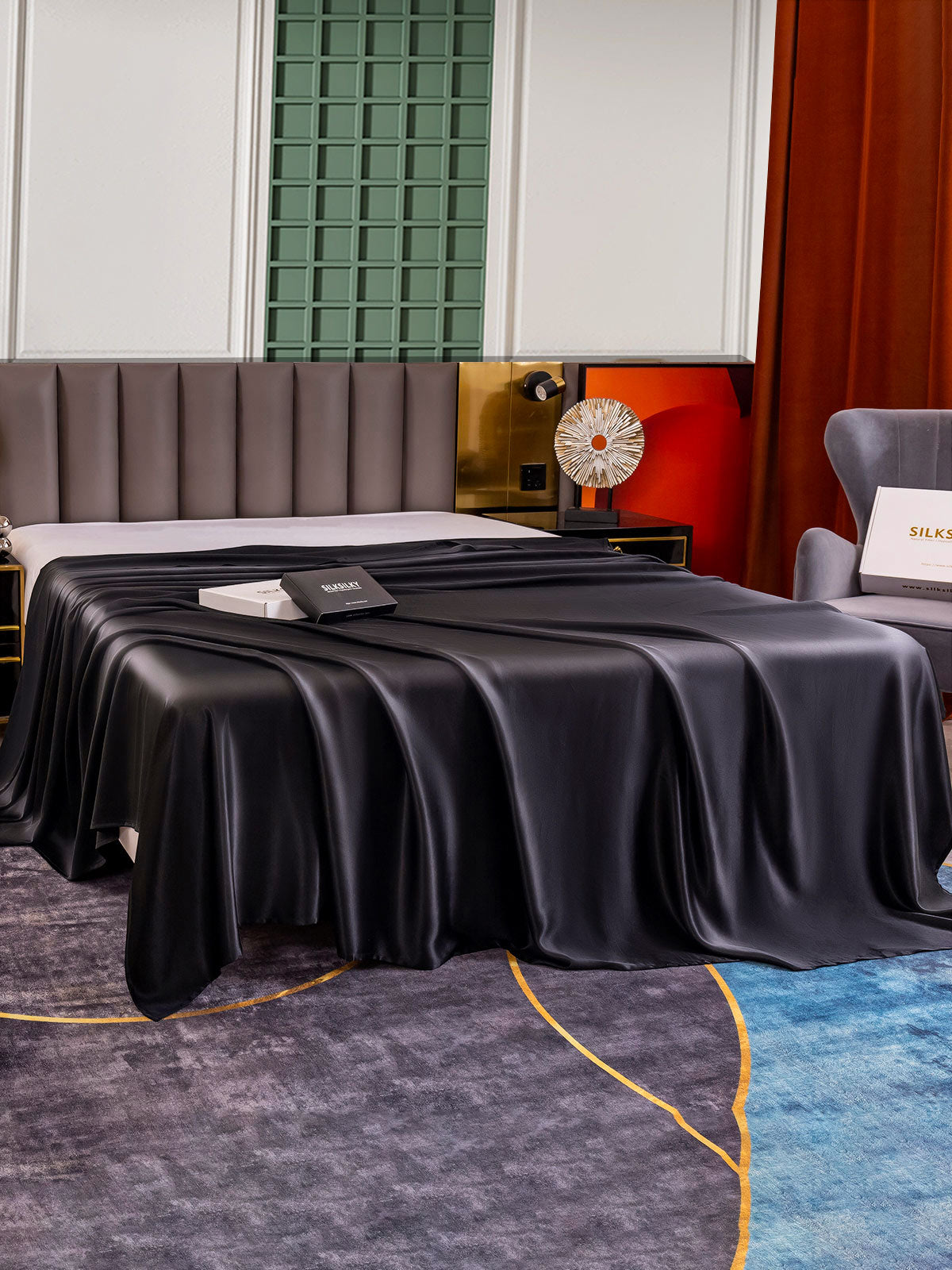 [Zwart] SilkSilky-NL 25Momme Sheet 003