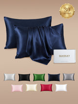 [Donkerblauw] SilkSilky-NL 30Momme Pillowcase 001