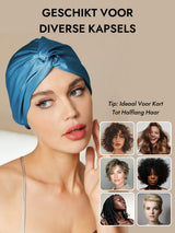 [Koningsblauw] SilkSilky-NL Slaapmutsen 007