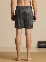 [Zwarte Ginkgo] SilkSilky-NL Mens Sleep Bottoms 002