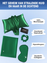 [Donkergroen] SilkSilky-NL 19Momme Pure Silk Pillowcase Set 002