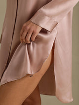 [Toscane] SilkSilky-NL Long Sleeve Lapel Collar Slaap Hemd 005