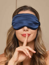 [Donkerblauw] SilkSilky-NL Oogmasker 001
