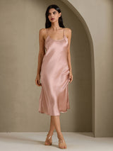 [Toscane] SilkSilky-NL Spaghetti Strap V Neck Jurk 006