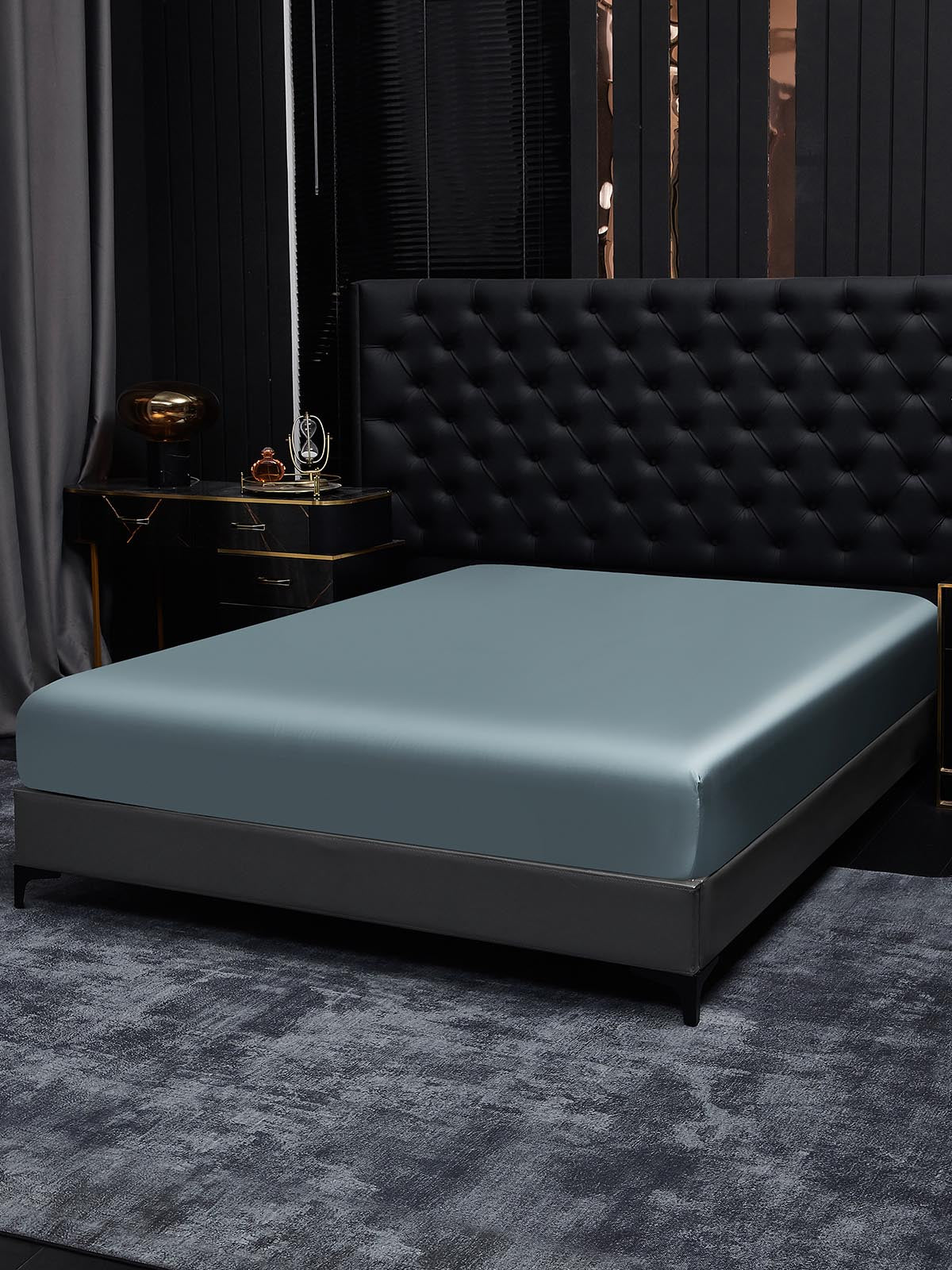 [Grijsachtig Blauw] SilkSilky-NL 19Momme Sheet 001
