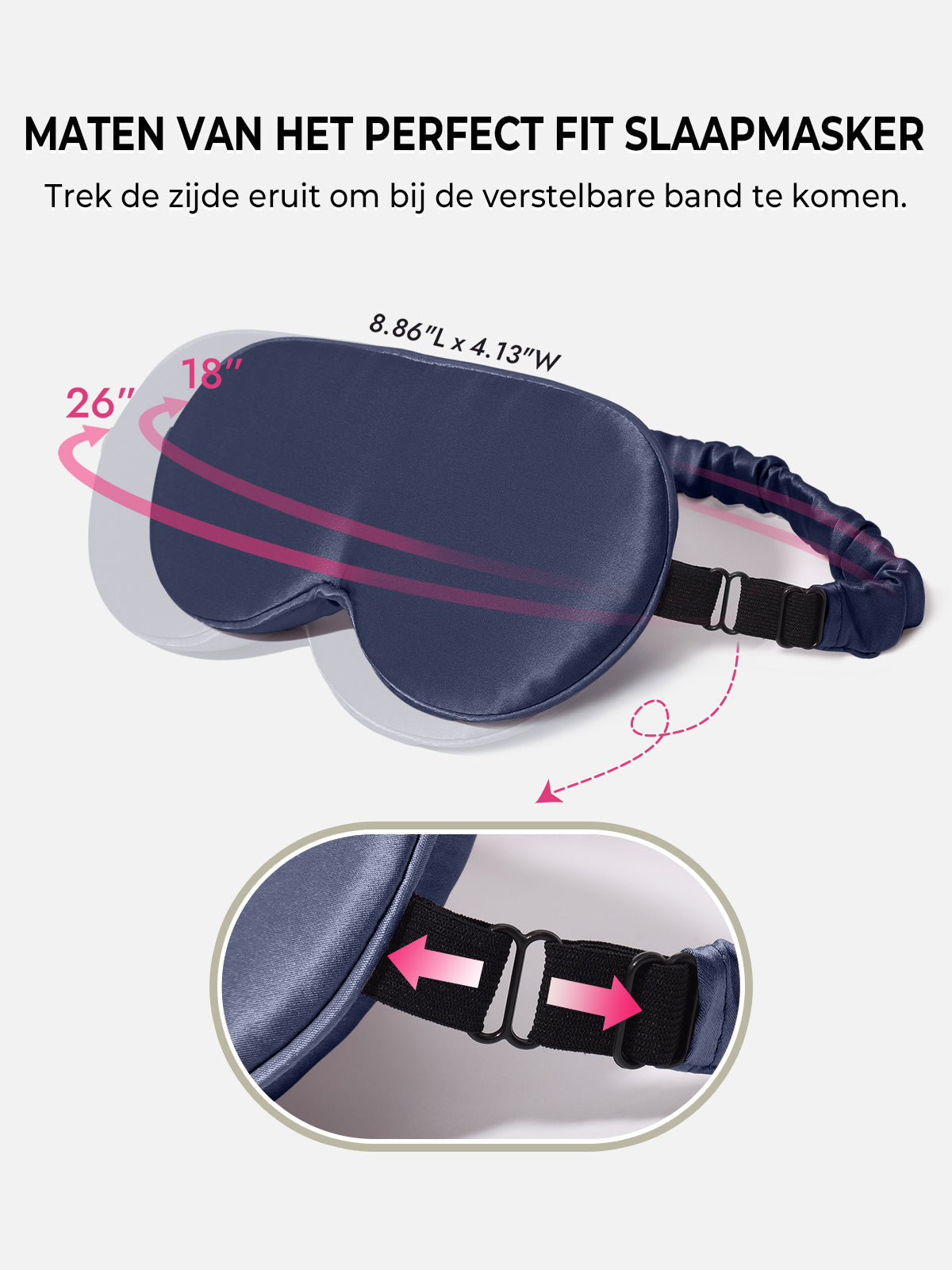 [Donkerblauw] SilkSilky-NL Zijde Eye Mask 004