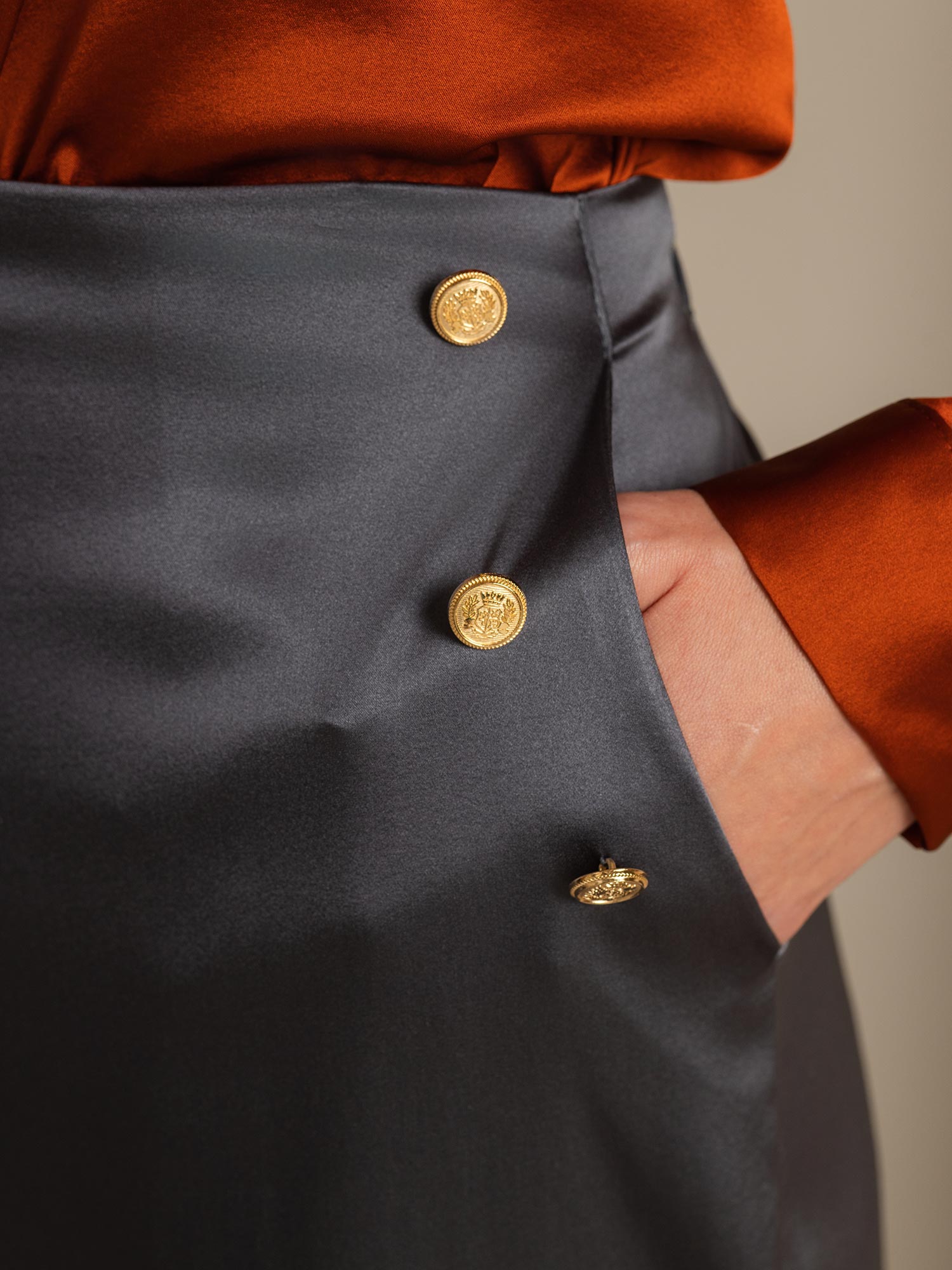 [Donkergrijs] SilkSilky-NL 19Momme Zijde Womens Pants 004,