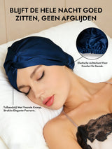 [Donkerblauw] SilkSilky-NL Slaapmutsen 006