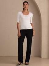 [Wit] SilkSilky-NL Half Sleeve Dames T-Shirt 007