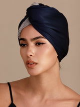 [Donkerblauw] SilkSilky-NL Haartulband 002