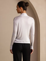 [Grijs] SilkSilky-NL Long Sleeve Blouse 002