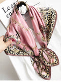 SilkSilky NL Pure Silk Scarf Leopard 001