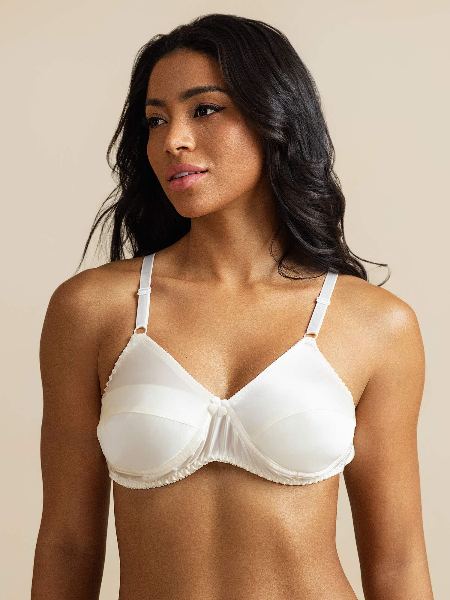 [Wit] SilkSilky-NL Zijde Bra 005,