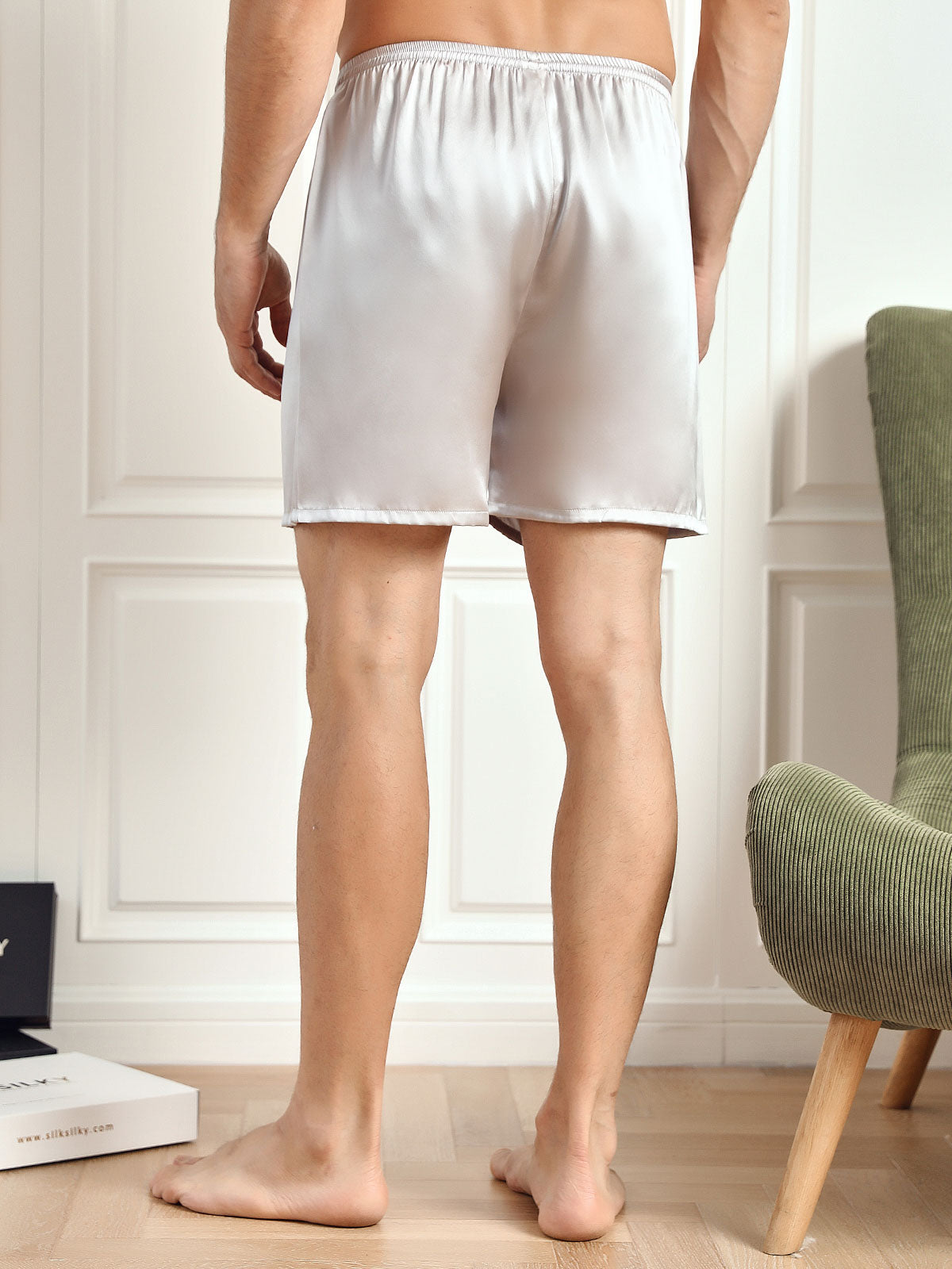 [Zilver] SilkSilky-NL 19Momme Mens Sleep Bottoms 002