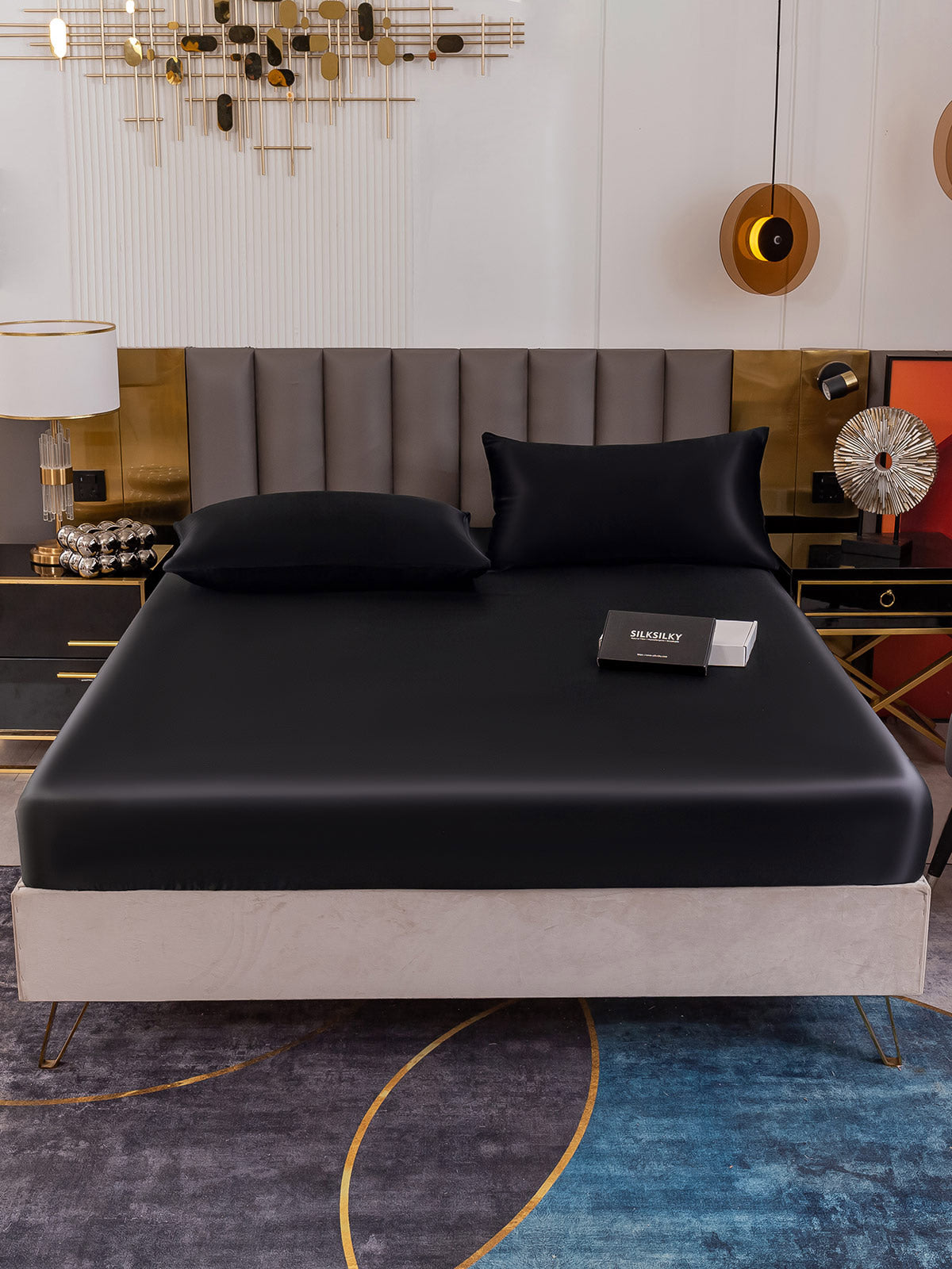 [Zwart] SilkSilky-NL 19Momme Bedding Set 002
