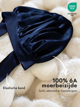 [Donkerblauw] SilkSilky-NL Slaapmutsen 002