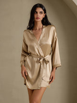 [Champagnegoud] SilkSilky-NL 3/4 Sleeve Dames Kamerjas 003