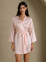 [Lichtroze] SilkSilky-NL 3/4 Sleeve Dames Kamerjas 001