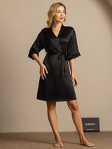 [Zwart] SilkSilky-NL Half Sleeve Dames Kamerjas 006