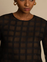 [Zwart] SilkSilky-NL Blouse 004