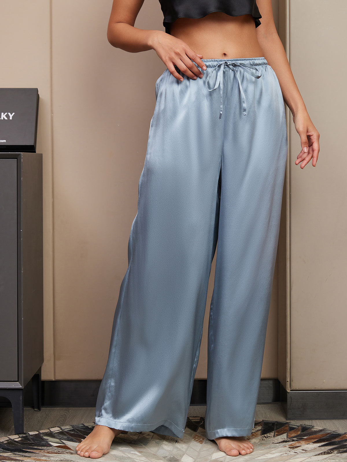 [Grijsachtig Blauw] SilkSilky-NL Womens Pants 003