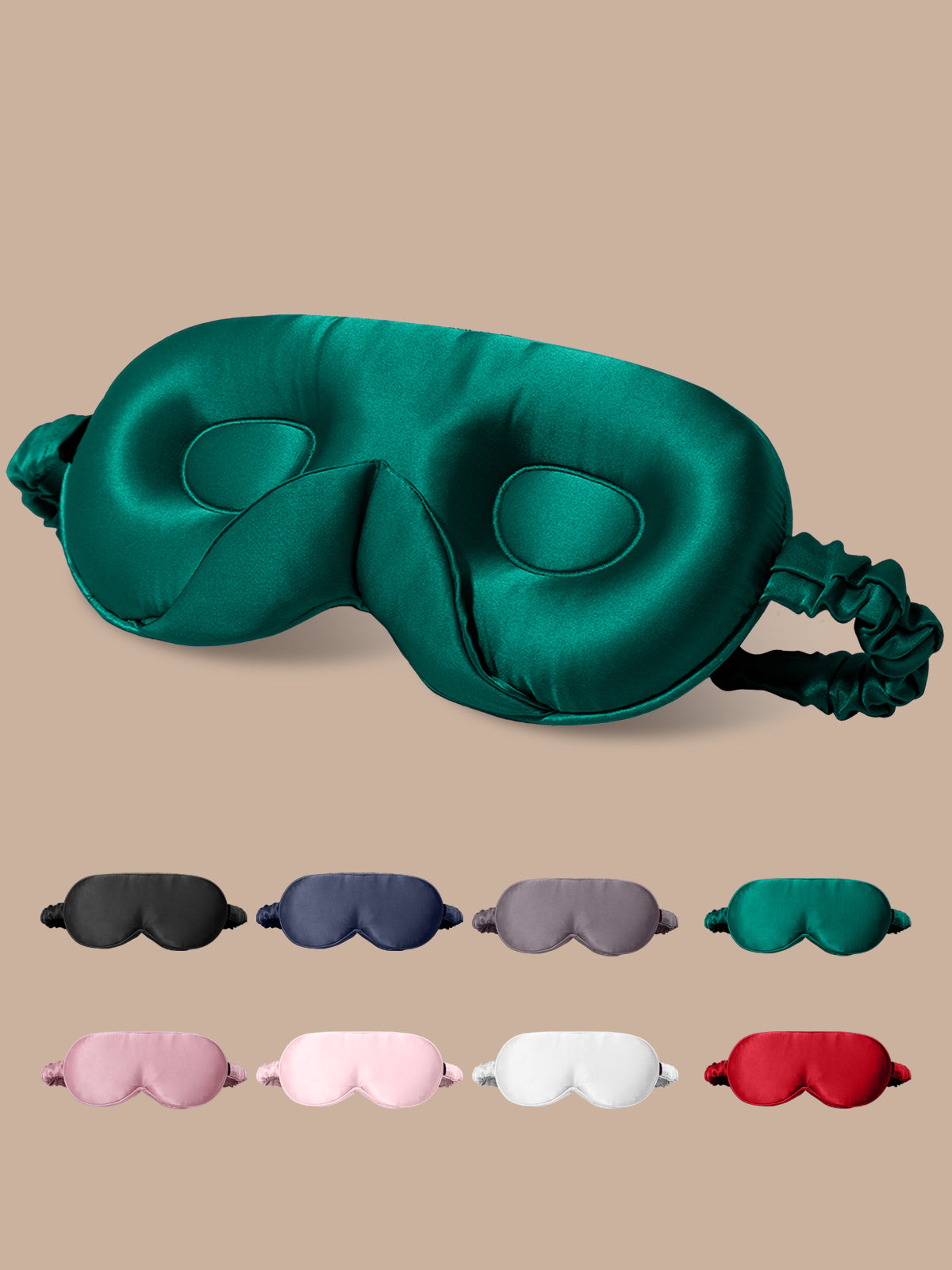 [Donkergroen] SilkSilky-NL Zijde Eye Mask 001