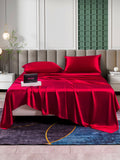 SilkSilky NL 25Momme Pure Silk Bedding Set Wijn 002