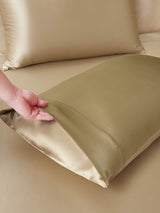 [Beige+Khaki] SilkSilky-NL 19Momme Bedding Set 005