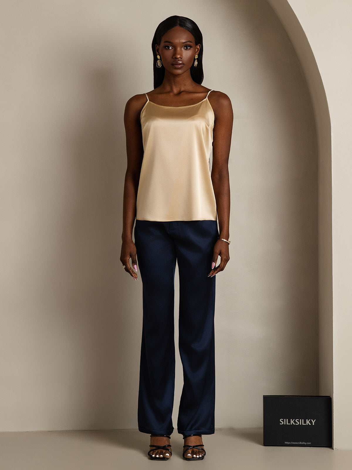 [Champagne] SilkSilky-NL 19Momme Zijde Camisoles 008