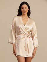 [Champagne] SilkSilky-NL 3/4 Sleeve Dames Kamerjas 006