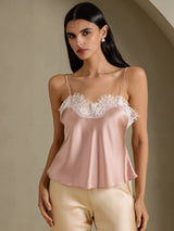 [Toscane] SilkSilky-NL Spaghetti Strap V Neck Cami-Top 001