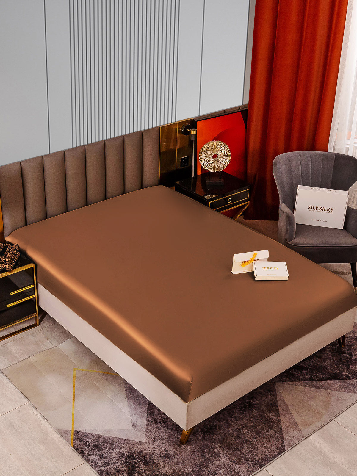 [Koffie] SilkSilky-NL 22Momme Sheet 002