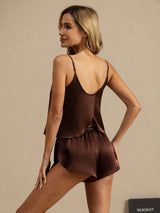 [Bruin] SilkSilky-NL Spaghetti Strap Split Cami-Set 002