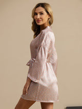 [Roze Hart Geo] SilkSilky-NL Lange Mouw Dames Kamerjas 004