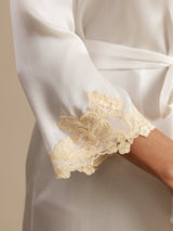 [Wit] SilkSilky-NL 3/4 Sleeve Dames Kamerjas 006