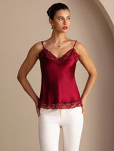 [Wijn] SilkSilky-NL V Neck Cami-Top 004