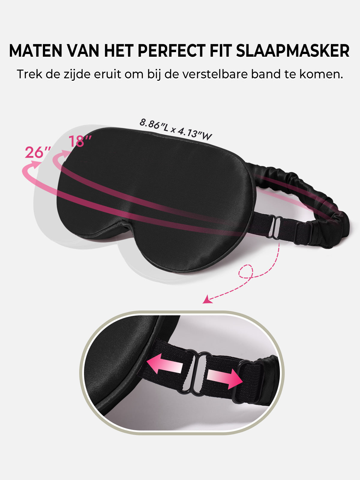 [Zwart] SilkSilky-NL Zijde Eye Mask 004