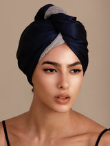 [Donkerblauw] SilkSilky-NL Haartulband 004