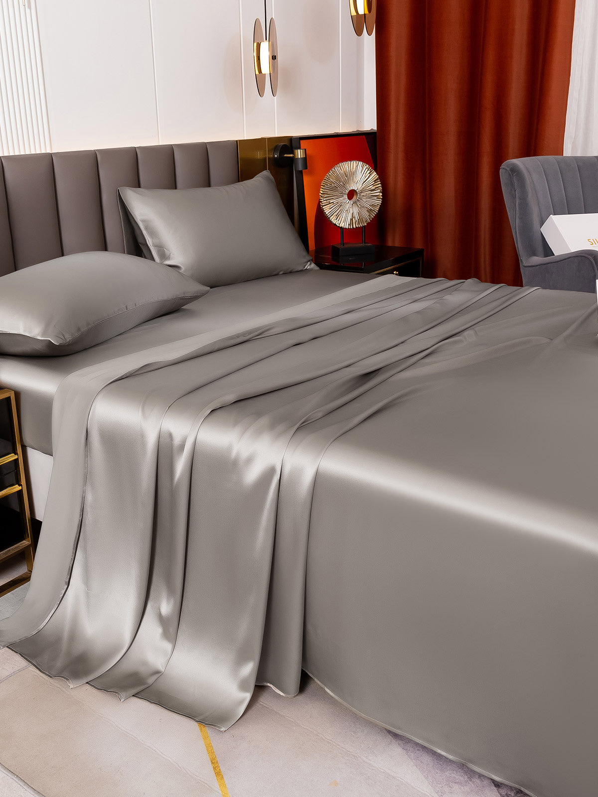 [Grijs] SilkSilky-NL 19Momme Bedding Set 003