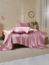 [BleekMauve+Lichtroze] SilkSilky-NL 25Momme Bedding Set 002