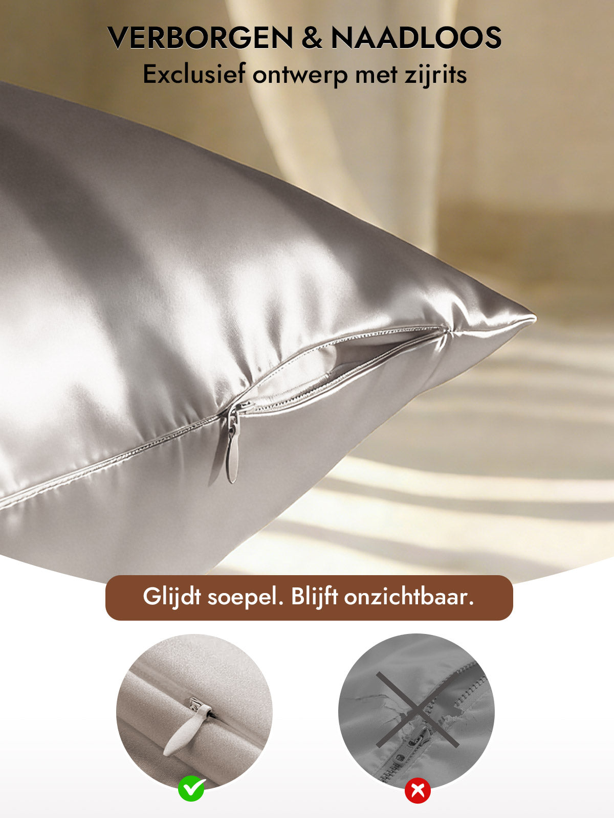 [Grijs] SilkSilky-NL 30Momme Pillowcase 006