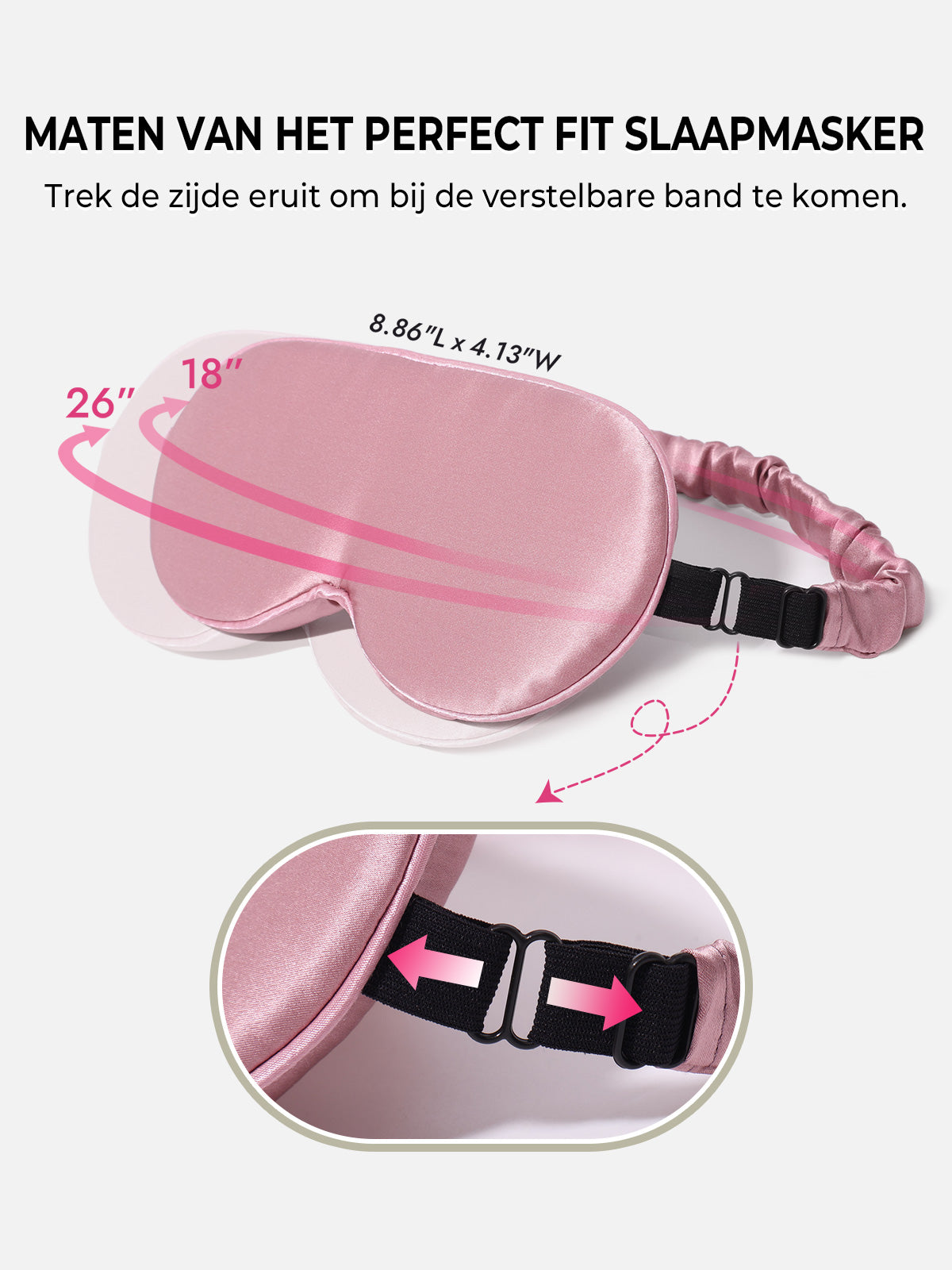 [Bleek Mauve] SilkSilky-NL Zijde Eye Mask 004