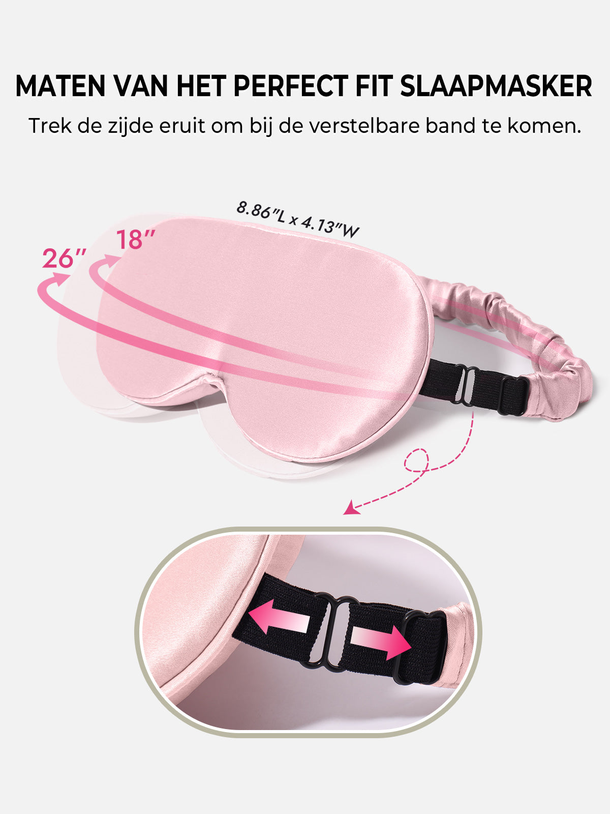 [Roze] SilkSilky-NL Zijde Eye Mask 004