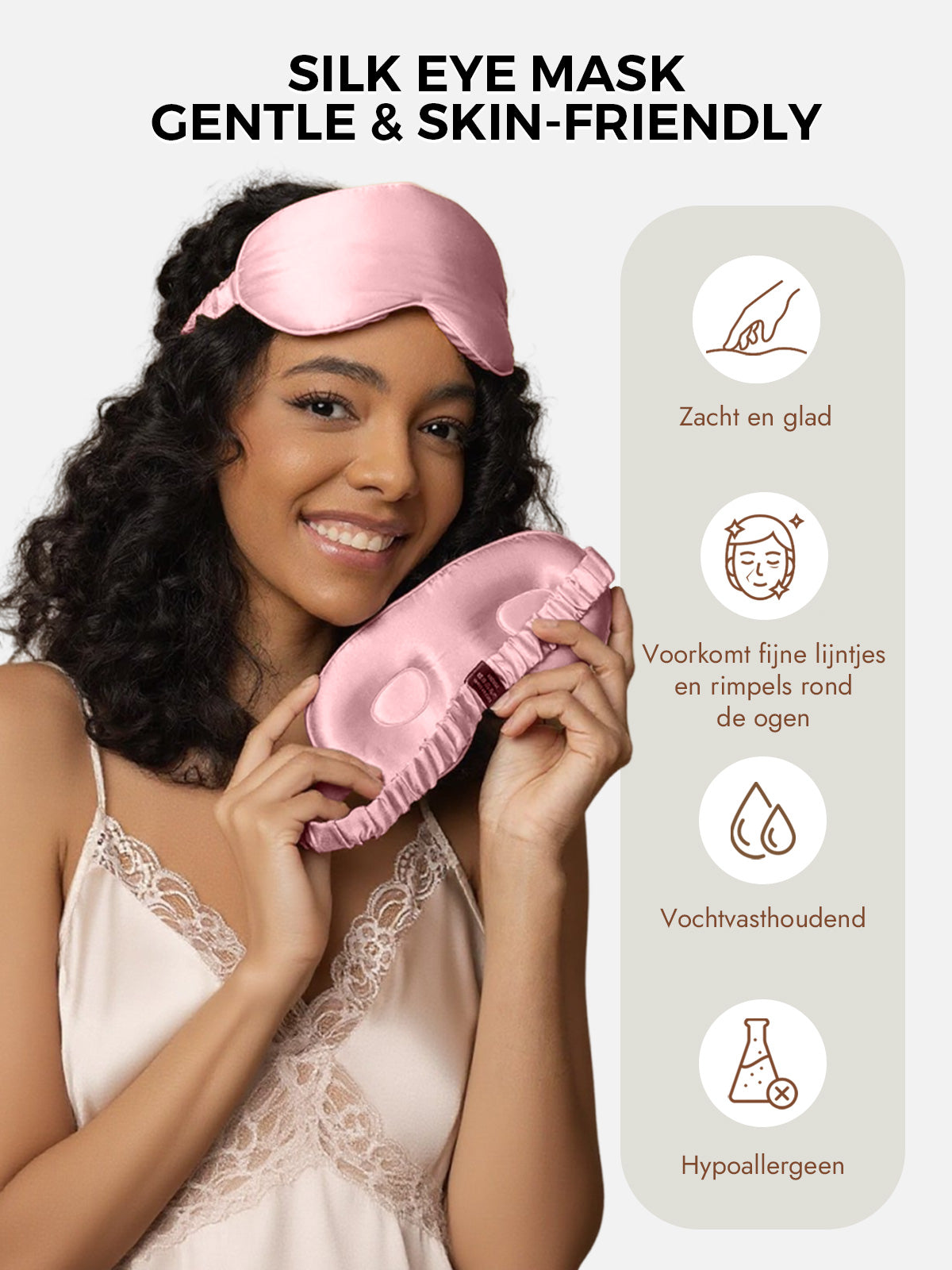 [Bleek Mauve] SilkSilky-NL Zijde Eye Mask 003