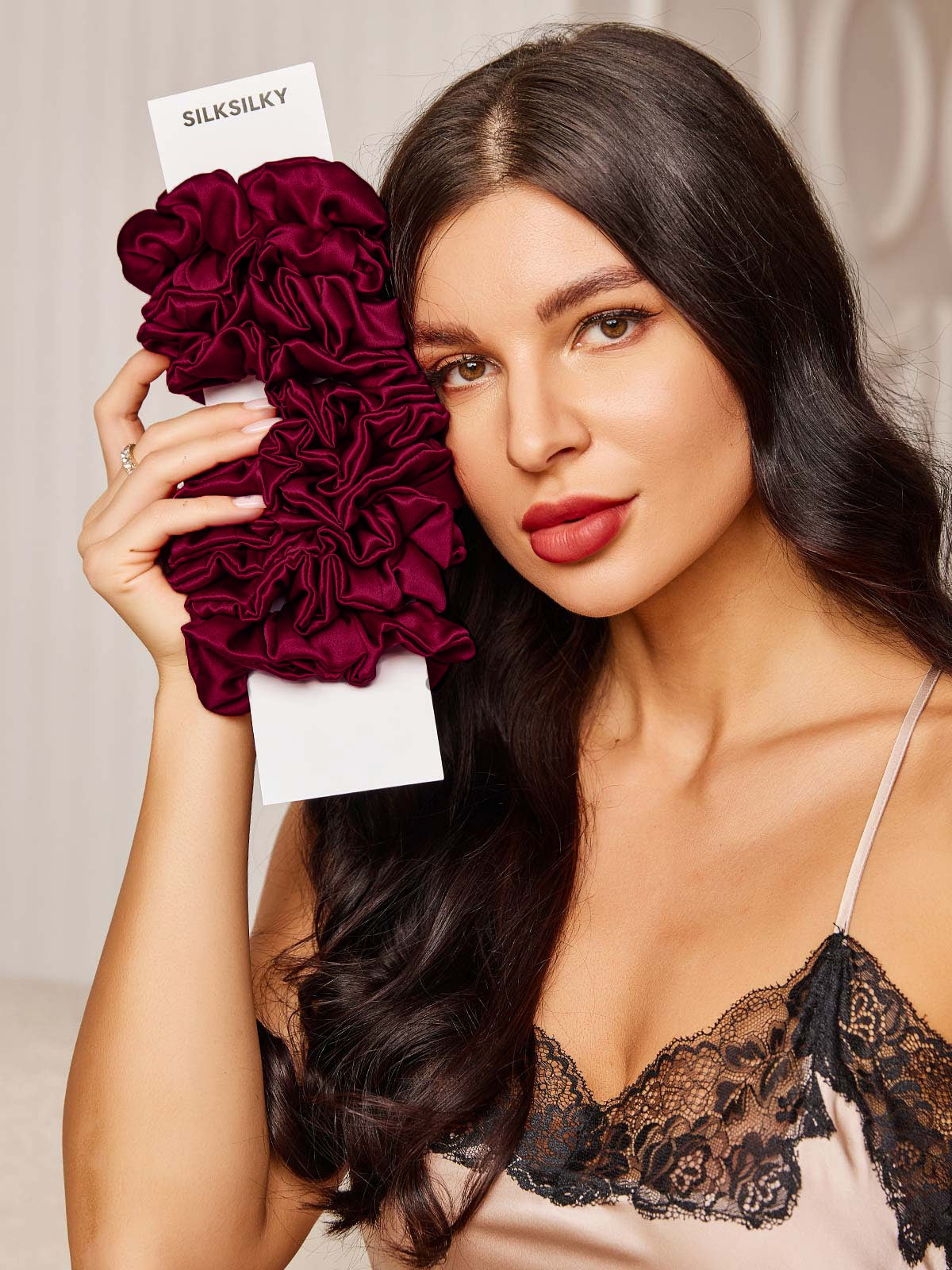[Fuchsiaroze] SilkSilky-NL 19Momme Scrunchie 001