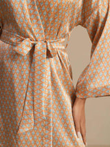 [Geel Hart Geo] SilkSilky-NL Lange Mouw Dames Kamerjas 004