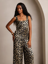 [Leopard] SilkSilky-NL Boat Hals Cami-Set 003,