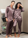 SilkSilky NL Pure Silk Lange Mouw Couple Koffie 003