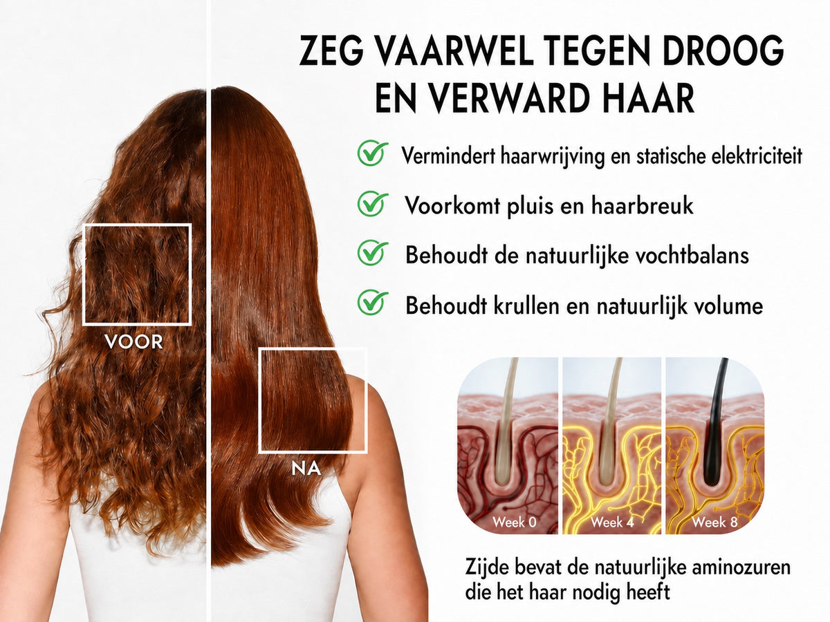 Lange Slaapmuts Van 100% Moerbeizijde Met Dubbele Laag En Verstelbaar Lang Lint - Detail 2